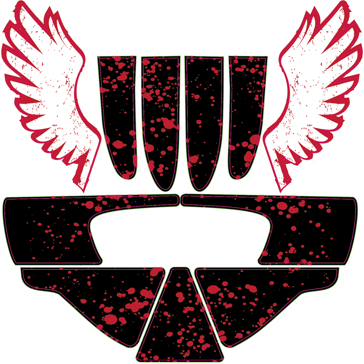 Shop VALKYRIE Custom Hockey Goalie Helmet Wrap Kit BLADESHARK Sports