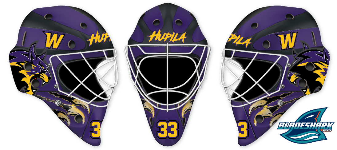 Custom Hockey Goalie Helmet Wrap Kit| BLADESHARK Sports