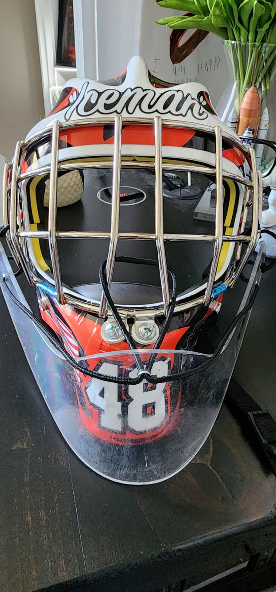 Shop TEAM PHILADELPHIA Custom Hockey Goalie Helmet Wrap Kit BLADESHARK Sports