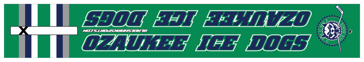 Shop OZAUKEE ICE DOGS Custom Hockey Stick Wrap| BLADESHARK Sports
