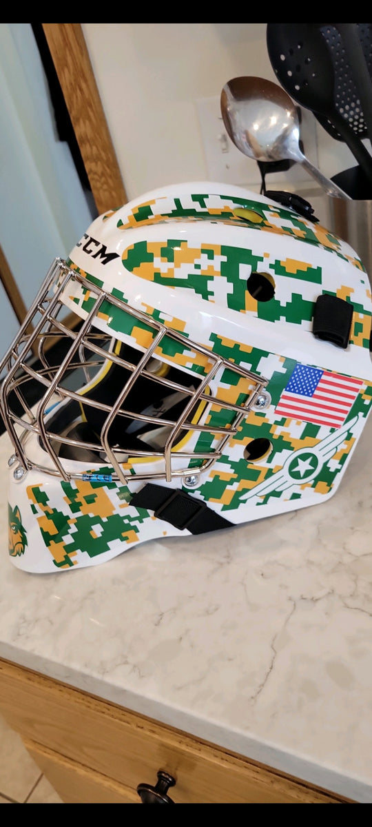 Shop COTTAGE GROVE WOLFPACK Custom Hockey Goalie Helmet Wrap Kit