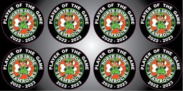 NORTH SHORE SHAMROCKS Player of the Game Puck Decals