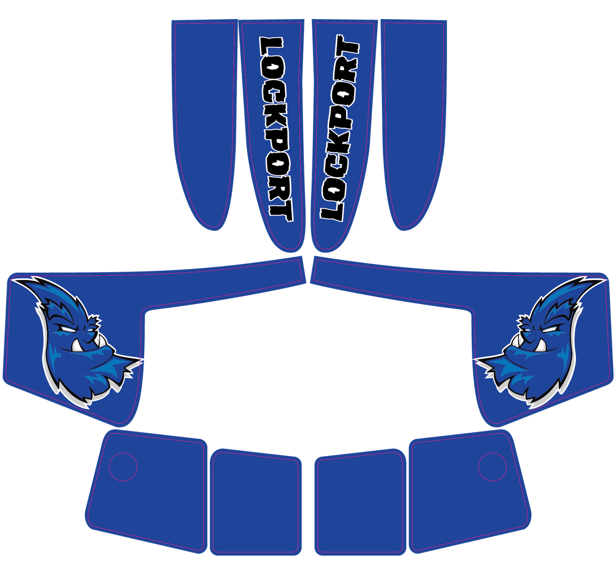 Custom Hockey Goalie Helmet Wrap Kit BLADESHARK Sports