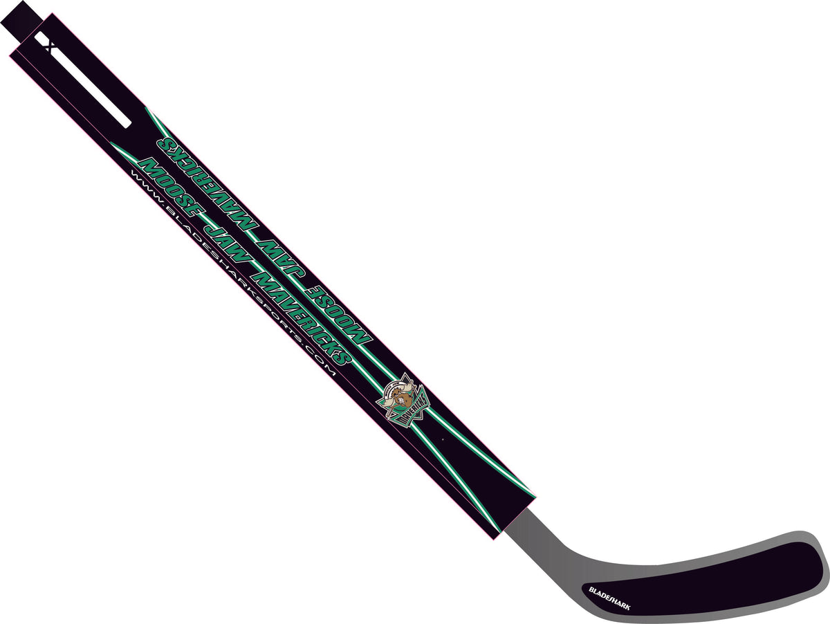 Shop MOOSE JAW MAVERICKS Custom Hockey Stick Wrap BLADESHARK Sports