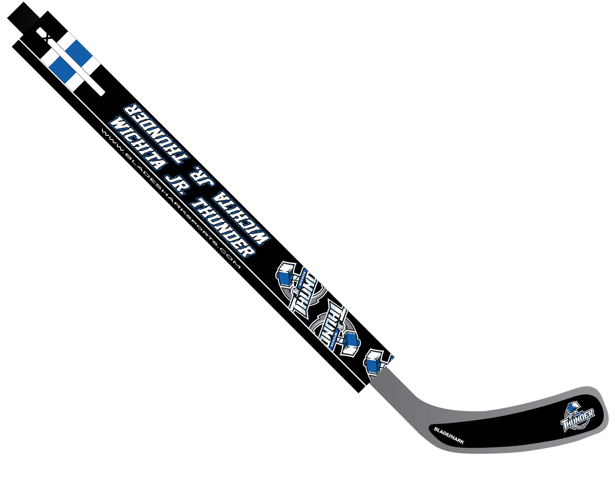 Shop WICHITA JR THUNDER Custom Hockey Stick Wrap BLADESHARK Sports