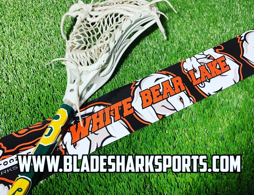 Shop WHITE BEAR LAKE BEARS Custom Lacrosse Stick Wrap BLADESHARK Sports
