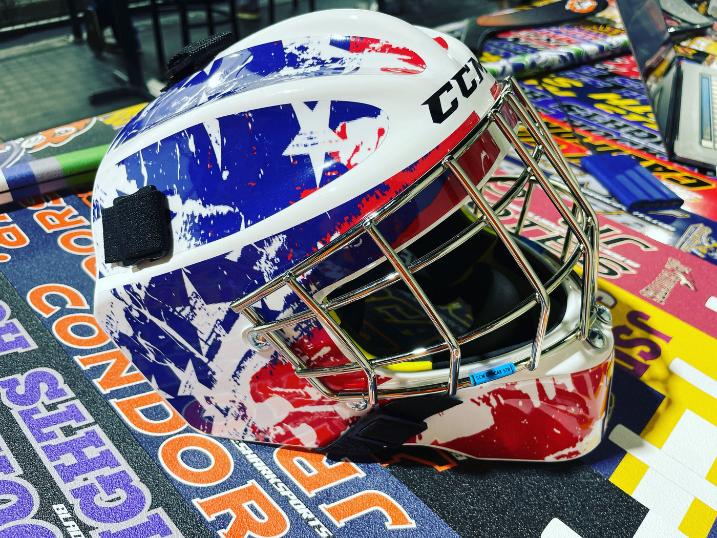 Shop BLADESHARK Sports Custom Hockey Goalie Helmet Wrap Kit BLADESHARK Sports