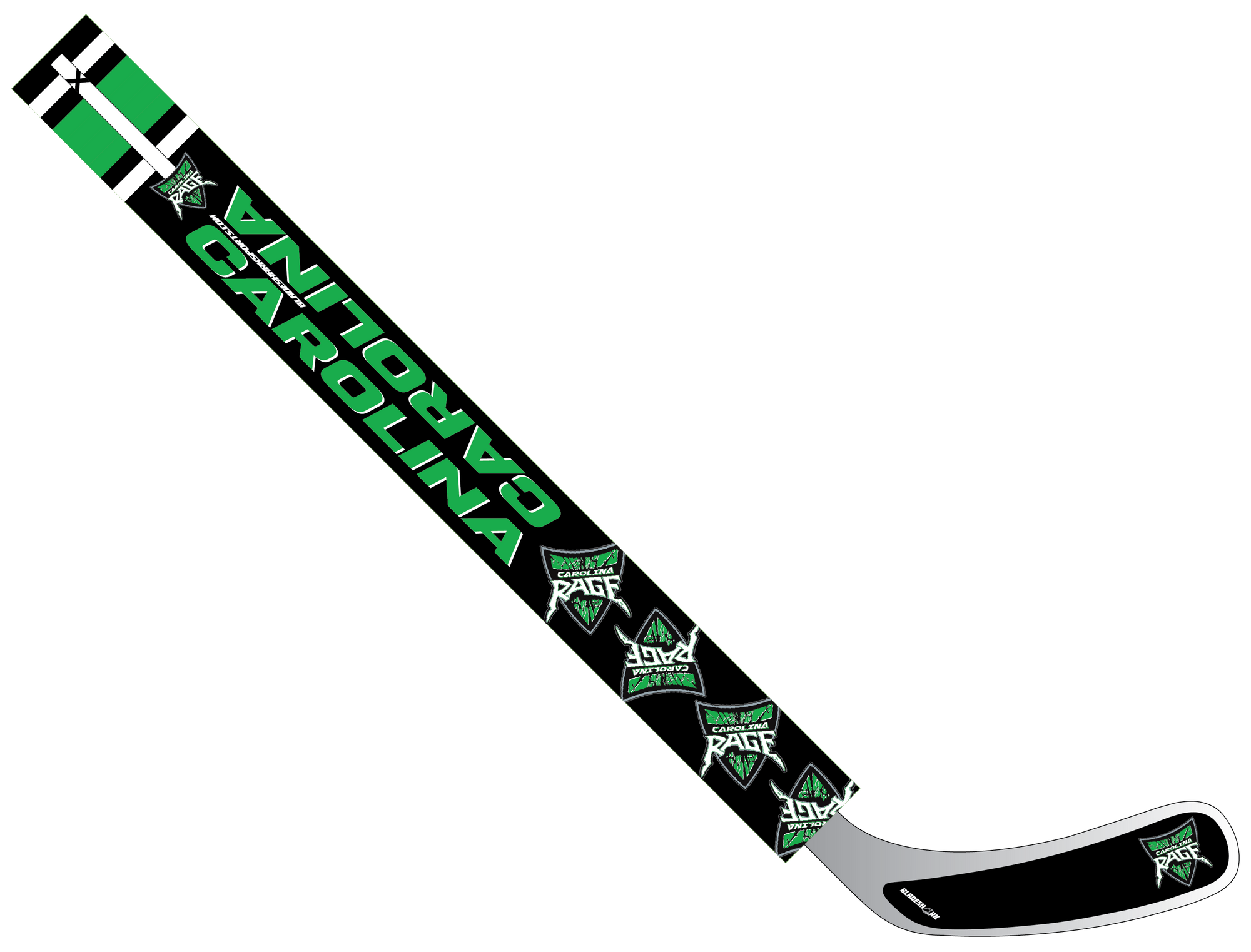 Shop CAROLINA RAGE Custom Hockey Stick Wrap| BLADESHARK Sports