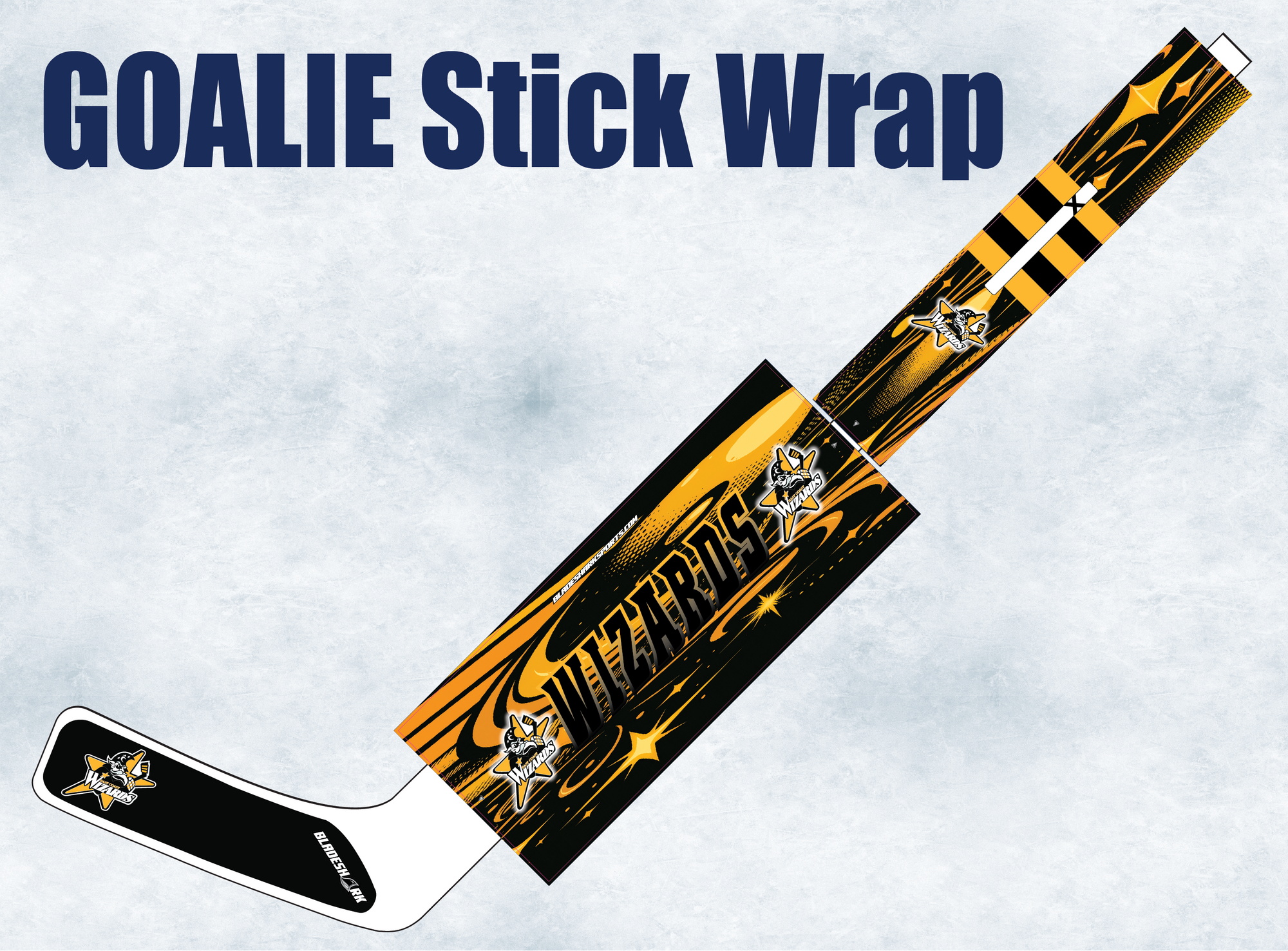 Shop EAST COAST WIZARDS Custom Hockey Goalie Stick Wrap| BLADESHARK Sports
