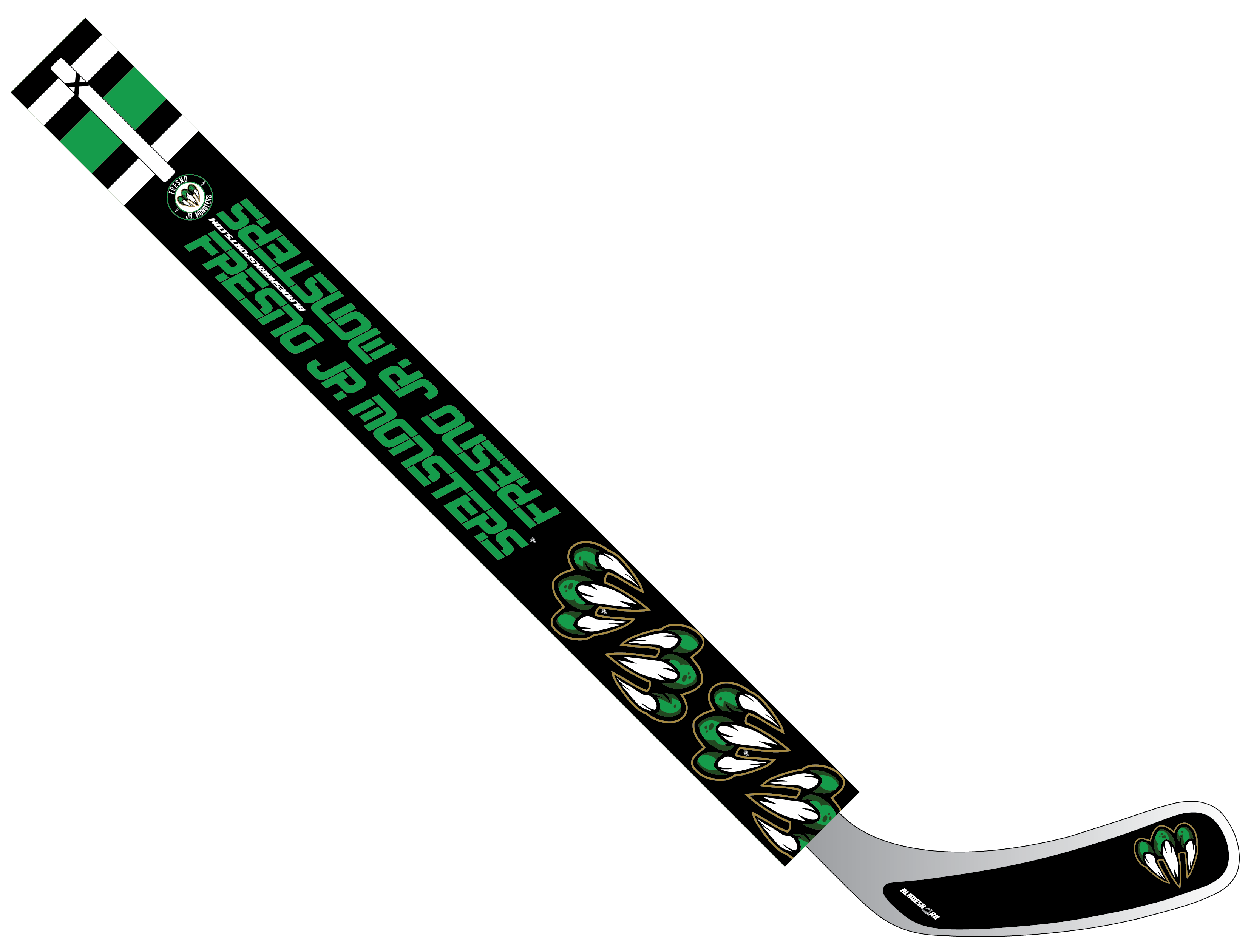 Shop FRESNO JR MONSTERS Custom Hockey Stick Wrap| BLADESHARK Sports