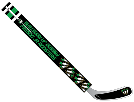 fresno monsters hockey Shop FRESNO JR MONSTERS Custom Hockey Stick Wrap| BLADESHARK Sports