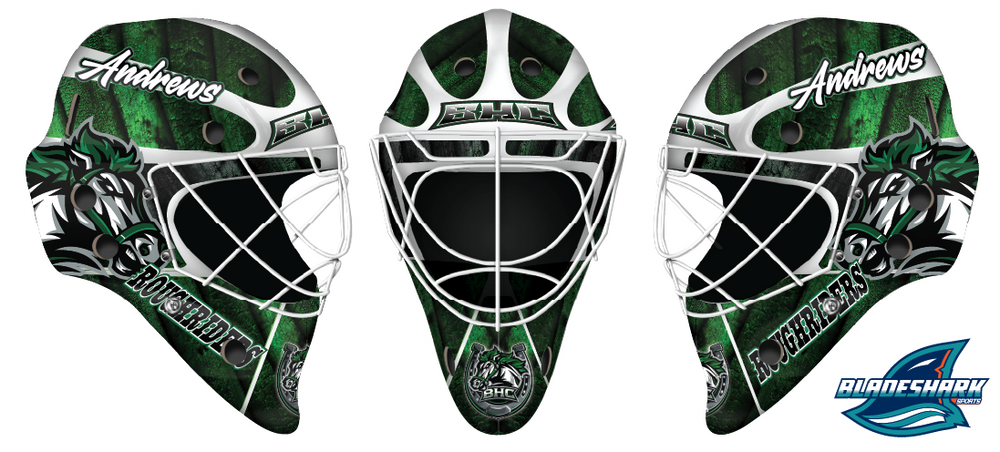 Shop BOULDER ROUGHRIDERS Custom Hockey Goalie Helmet Wrap Kit ...