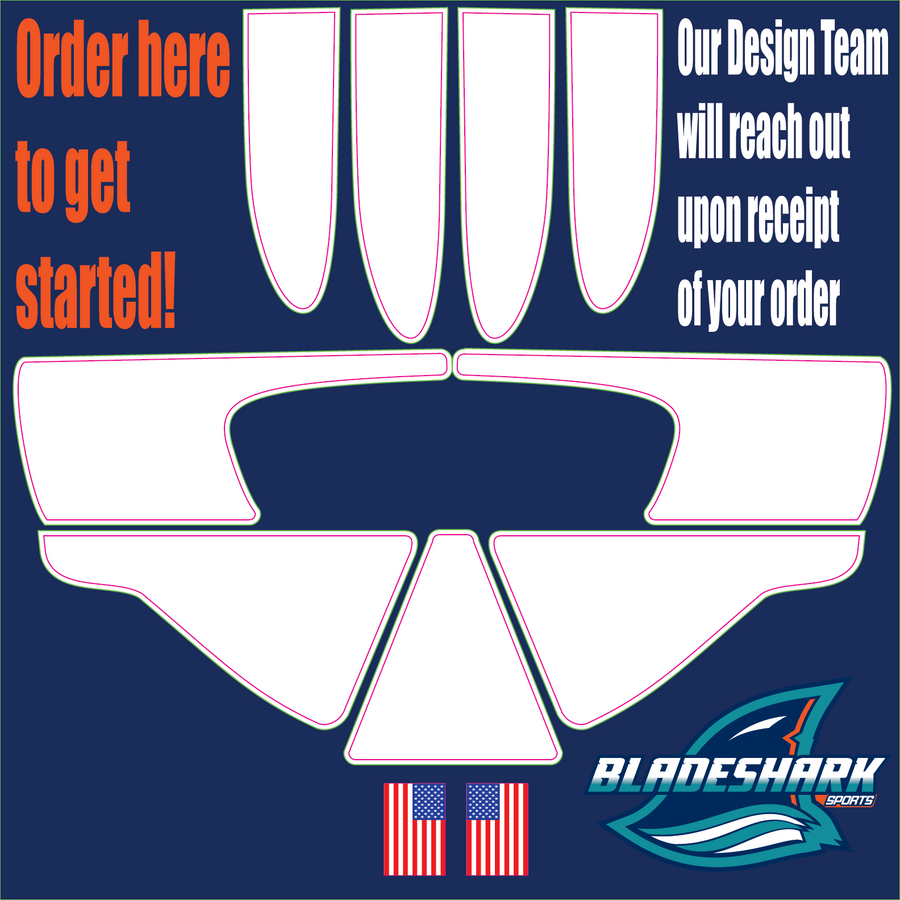 Custom Hockey Goalie Helmet Wrap Kit BLADESHARK Sports