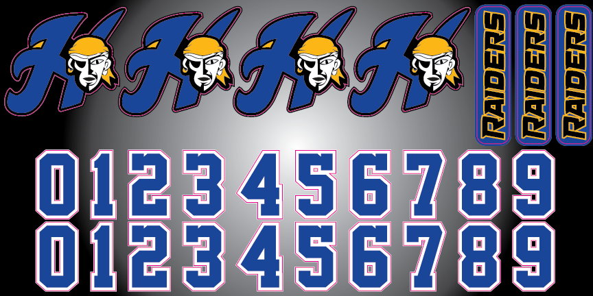 HASTINGS RAIDERS Hockey Helmet Decals