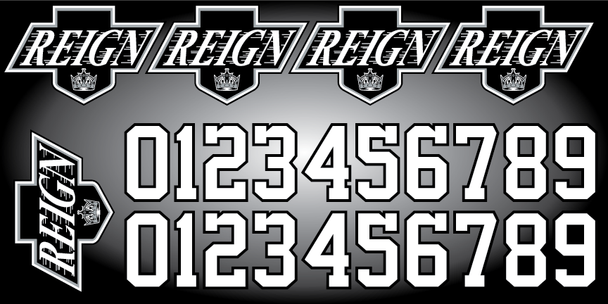 Shop ONTARIO JR REIGN Hockey Helmet Decals| BLADESHARK Sports