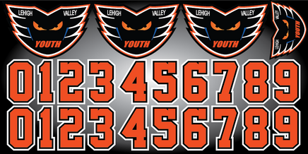 LEHIGH VALLEY PHANTOMS Hockey Helmet Decals