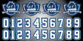 SARATOGA BLUE KNIGHTS Hockey Helmet Decals