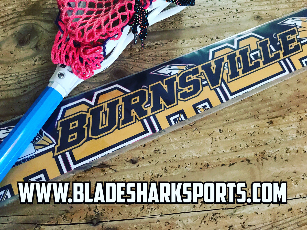 Shop BURNSVILLE BLAZE Custom Lacrosse Stick Wrap BLADESHARK Sports