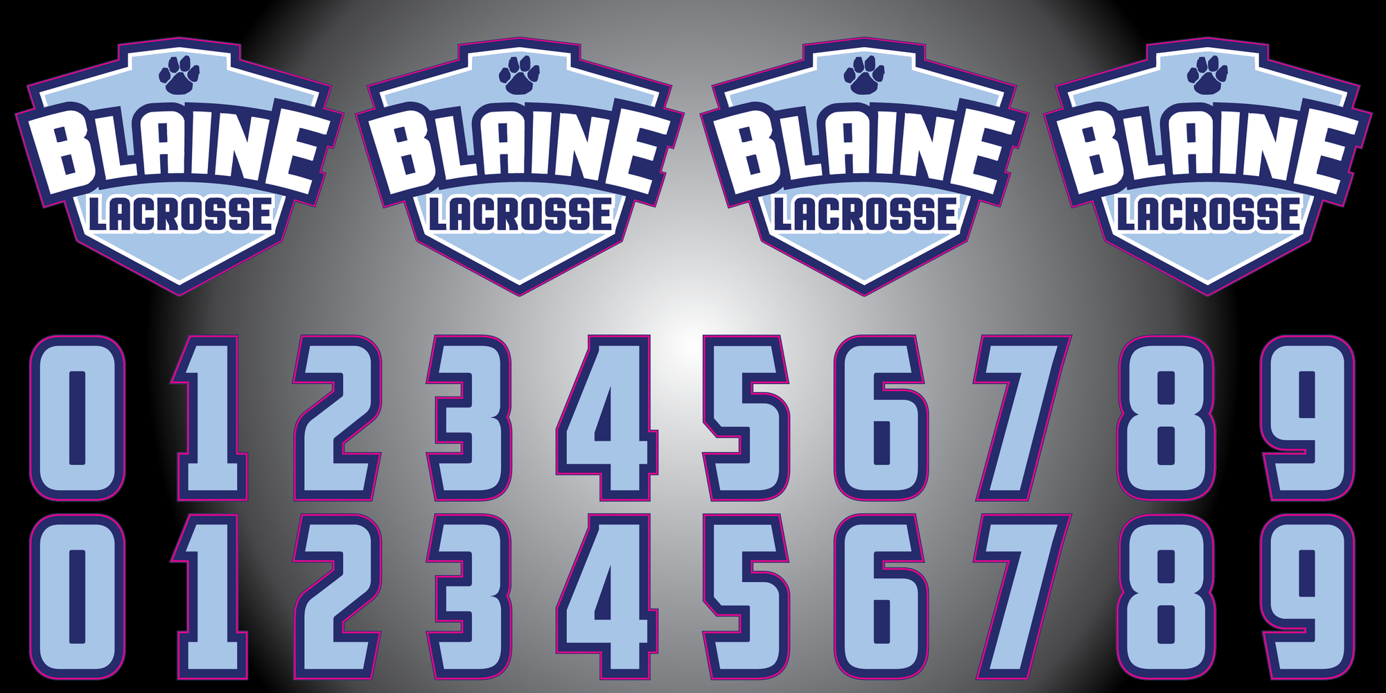 Shop BLAINE Youth Lacrosse Helmet Decals BLADESHARK Sports