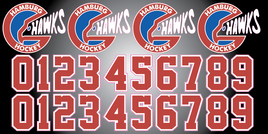 HAMBURG HAWKS Hockey Helmet Decals