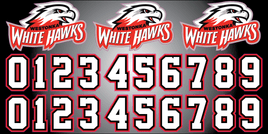 WESTONKA WHITE HAWKS Lacrosse Helmet Decals