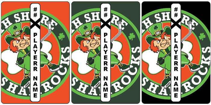 Shop NORTH SHORE SHAMROCKS Hockey Custom Hockey Stick Mini Labels ...