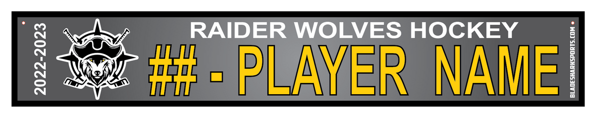 Shop HCG RAIDER WOLVES Hockey Helmet Decals| BLADESHARK Sports